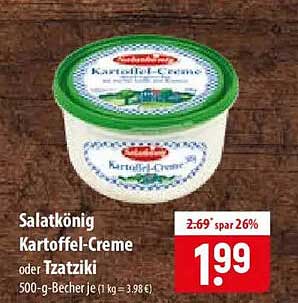 Salatkönig Kartoffel-Creme oder Tzatziki