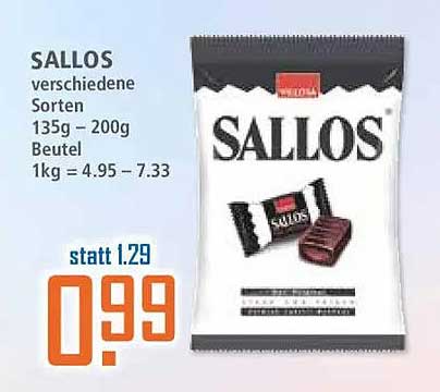 SALLOS verschiedene Sorten 135g – 200g Beutel