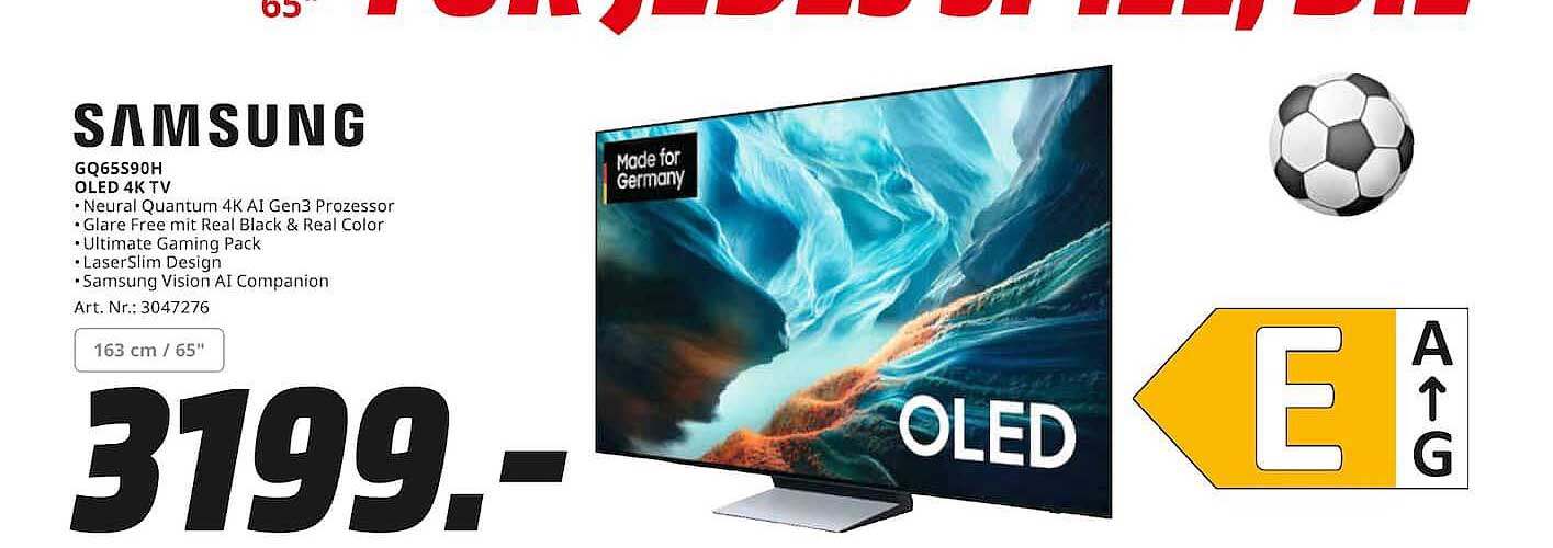 SAMSUNG GQ65S90H OLED 4K TV