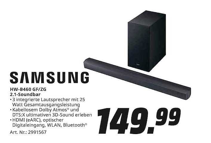 SAMSUNG HW-B460 GF/ZG 2.1-Soundbar