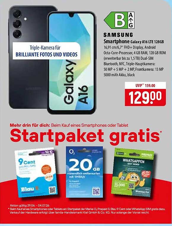 SAMSUNG Smartphone Galaxy A16 LTE 128GB