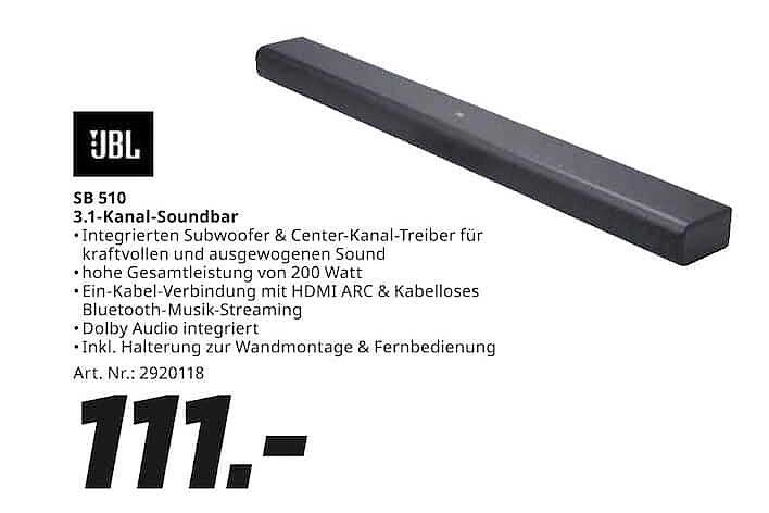 SB 510 3.1-Kanal-Soundbar
