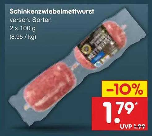 Schinkenzwiebelmettwurst