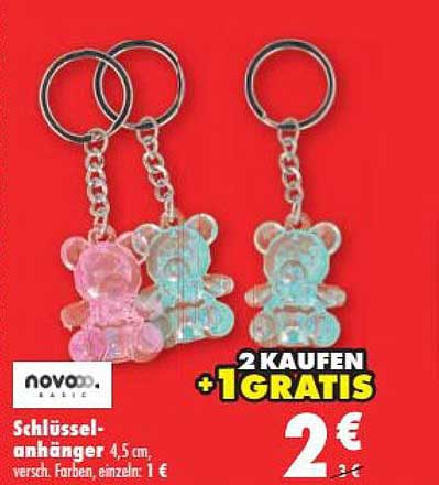 Schlüsselanhänger 4,5 cm, versch. Farben, einzeln