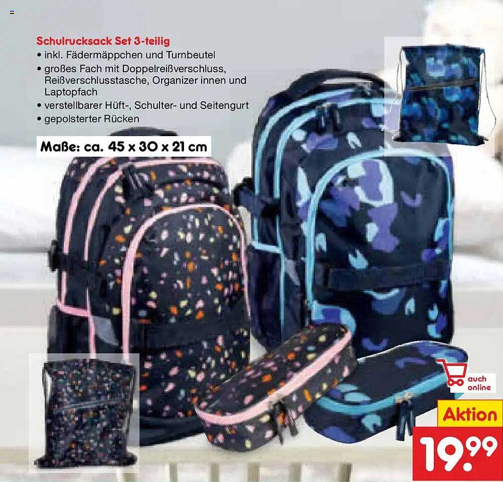 Schulrucksack Set 3-teilig