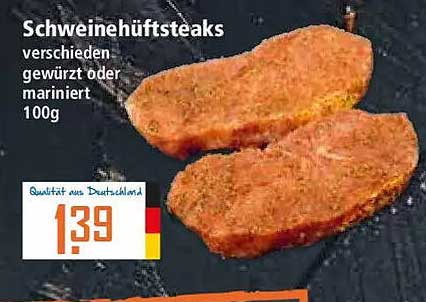 Schweinehüftsteaks verschieden gewürzt oder mariniert 100g