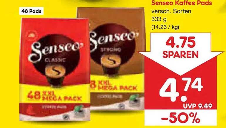 Senseo Kaffee Pads versch. Sorten 333 g (14.23 / kg)