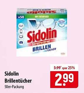 Sidolin Brillentücher 50er-Packung