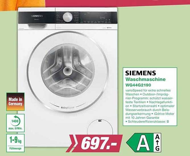SIEMENS Waschmaschine WG44G2190