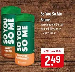 So You So Me Sauce