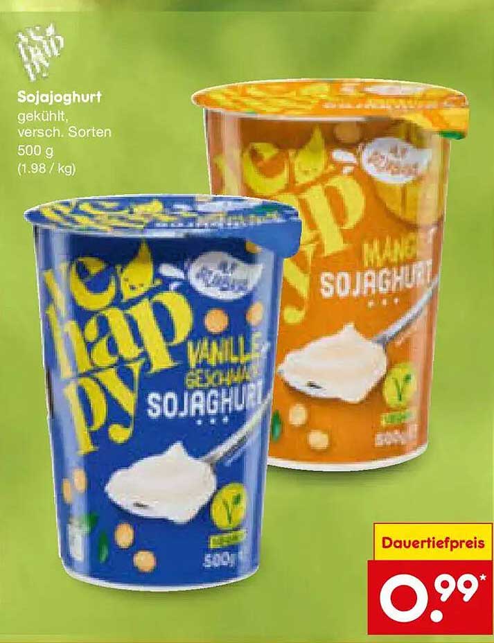 Sojajoghurt, gekühlt, versch. Sorten, 500 g