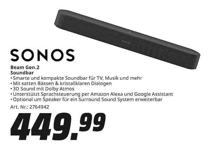 SONOS Beam Gen.2 Soundbar