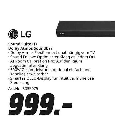 Sound Suite H7 Dolby Atmos Soundbar