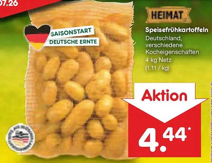 Speisefrühkartoffeln Deutschland, verschiedene Kocheigenschaften 4 kg Netz