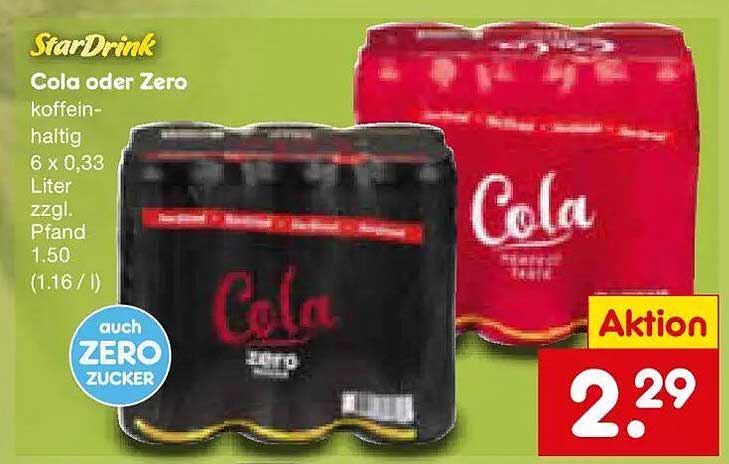 StarDrink Cola oder Zero