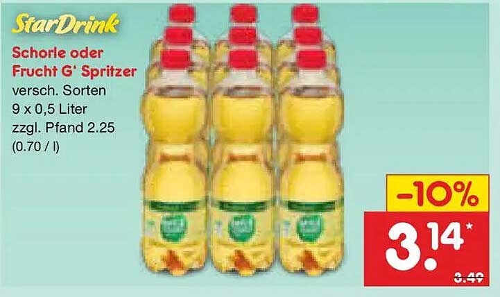 StarDrink Schorle oder Frucht G' Spritzer