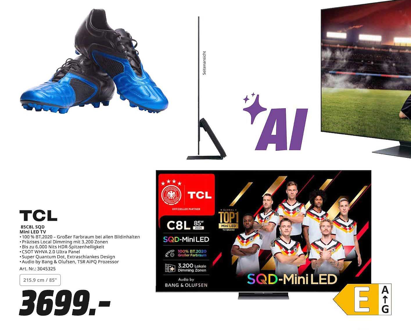 TCL 85C8L SQD Mini LED TV