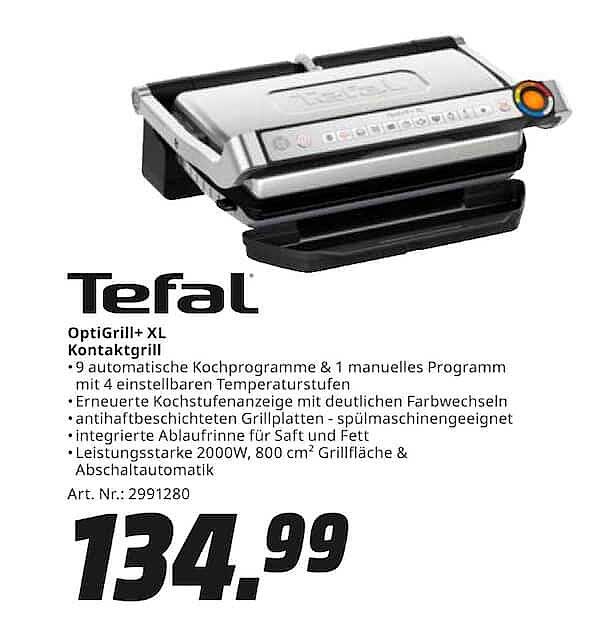 Tefal OptiGrill+ XL Kontaktgrill