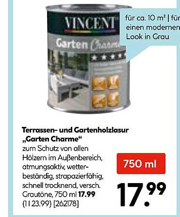 Terrassen- und Gartenholzlasur „Garten Charme“
