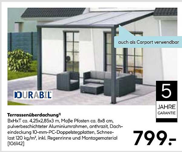 Terrassenüberdachung¹