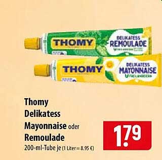 Thomy Delikatess Mayonnaise oder Remoulade