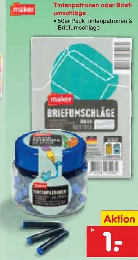 Tintenpatronen oder Briefumschläge
