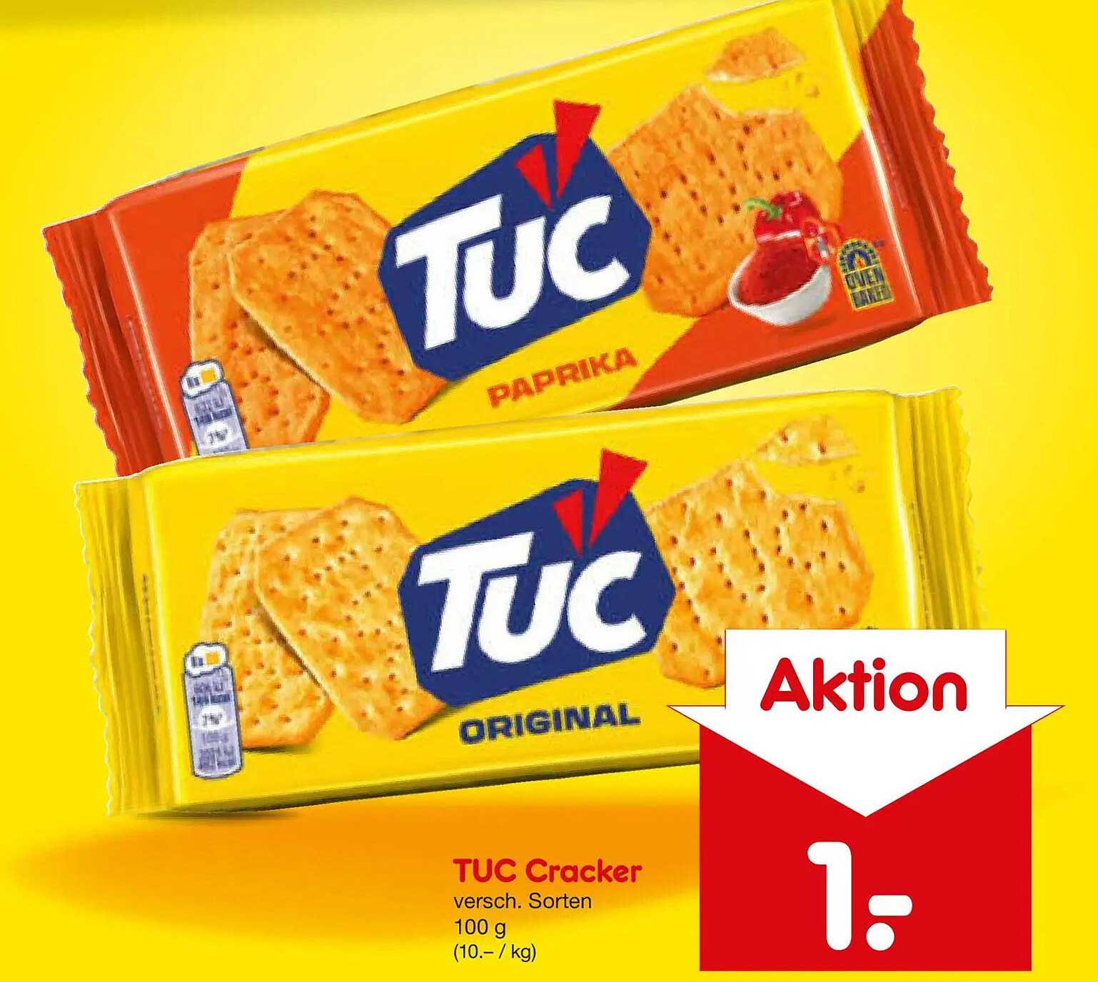 TUC Cracker versch. Sorten 100 g (10.- / kg)