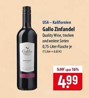 USA- Kalifornien Gallo Zinfandel
