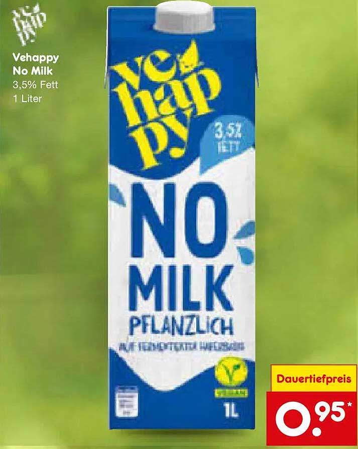 Vehappy No Milk 3,5% Fett 1 Liter
