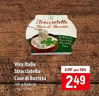 Viva Italia Stracciatella Cuor di Burrata 140-g-Packung