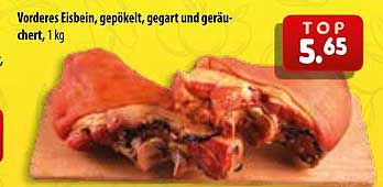 Vorderes Eisbein, gepökelt, gegart und geräuchert, 1kg