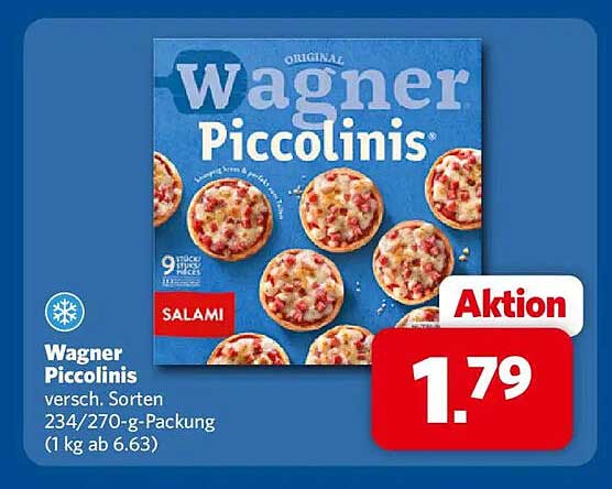 Wagner Piccolinis versch. Sorten 234/270-g-Packung (1 kg ab 6.63)