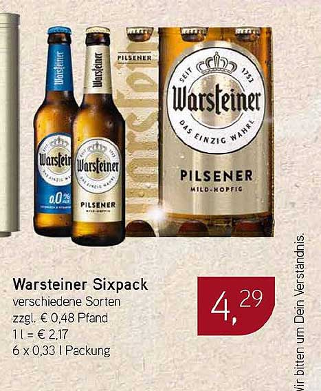 Warsteiner Sixpack