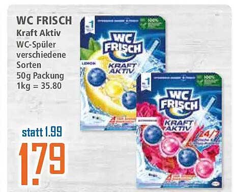 WC FRISCH Kraft Aktiv WC-Spüler verschiedene Sorten 50g Packung