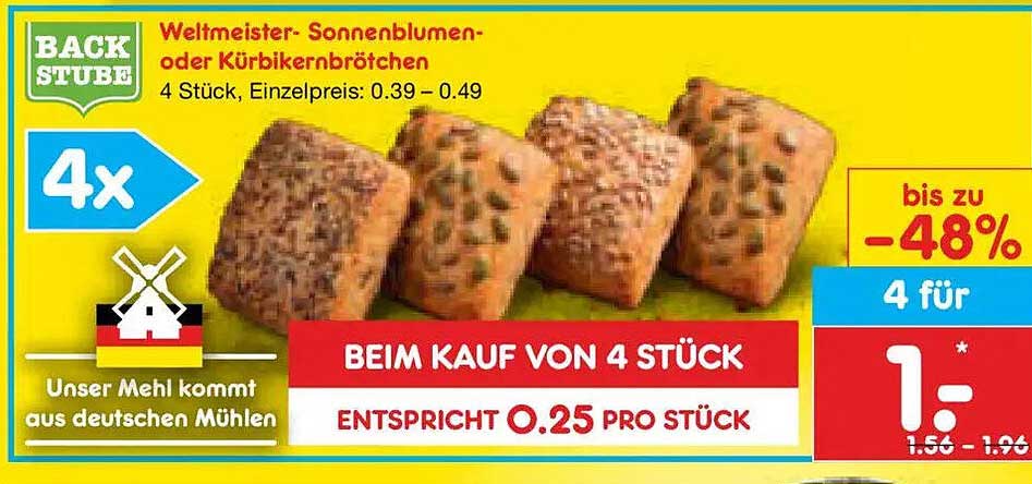 Weltmeister- Sonnenblumen- oder Kürbikernbrötchen