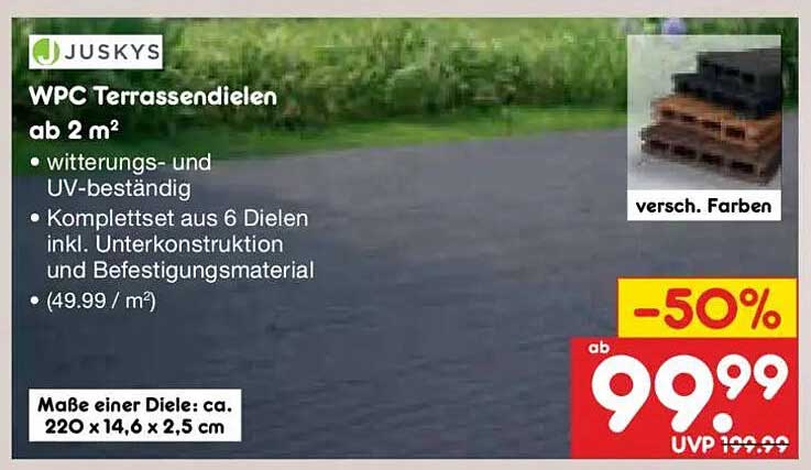 WPC Terrassendielen ab 2 m²
