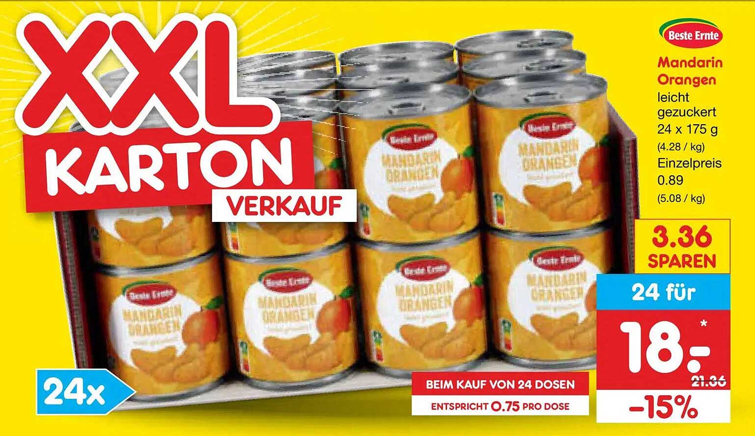 XXL Karton Verkauf