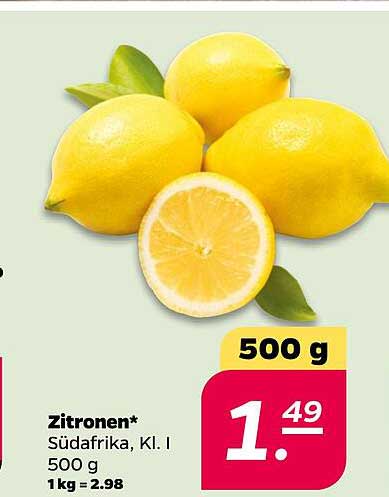 Zitronen* Südafrika, Kl. I 500 g