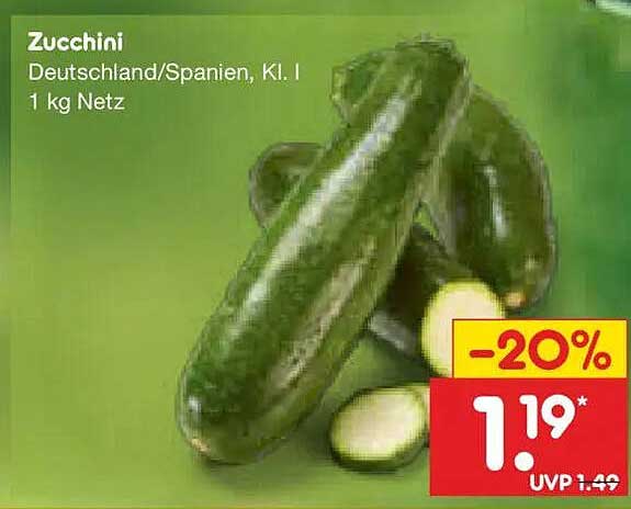 Zucchini Deutschland/Spanien, Kl. I 1 kg Netz