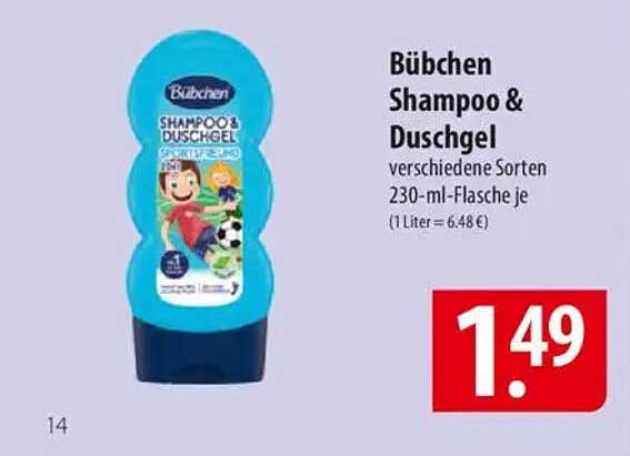 Bübchen Shampoo & Duschgel - verschiedene Sorten 230-ml-Flasche