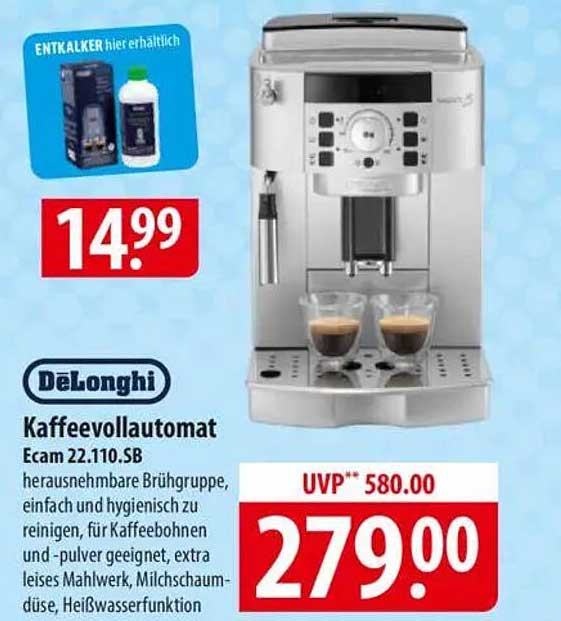 DeLonghi Kaffeevollautomat Ecam 22.110.SB