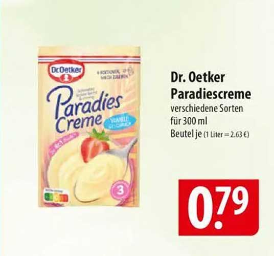 Dr. Oetker Paradiescreme verschiedene Sorten für 300 ml