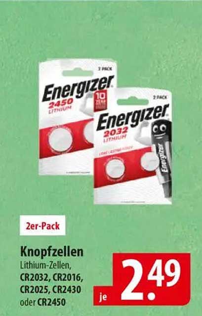 Energizer Knopfzellen 2er-Pack