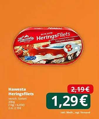 Hawesta Heringsfilets 200g – verschiedene Sorten