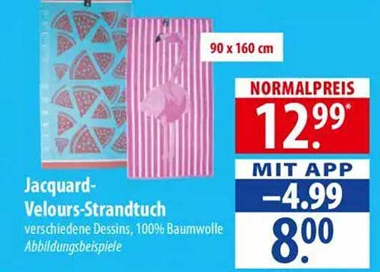 Jacquard-Velours-Strandtuch