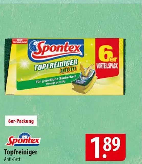 Spontex Topfreiniger Anti-Fett 6er-Vorteilspack
