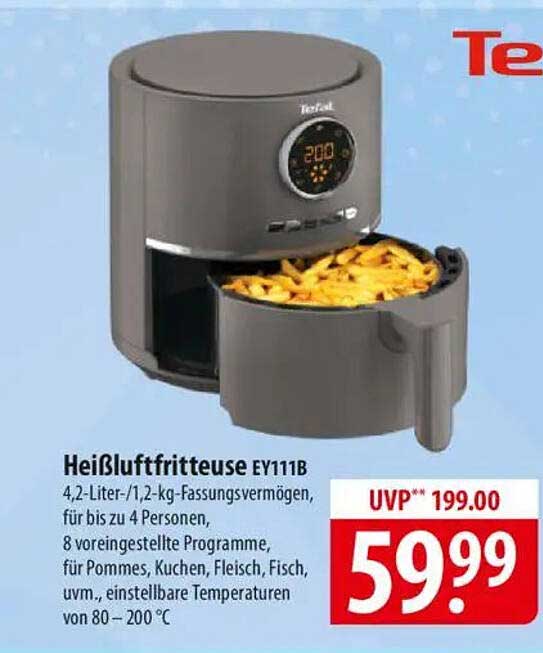 Tefal Heißluftfritteuse EY111B