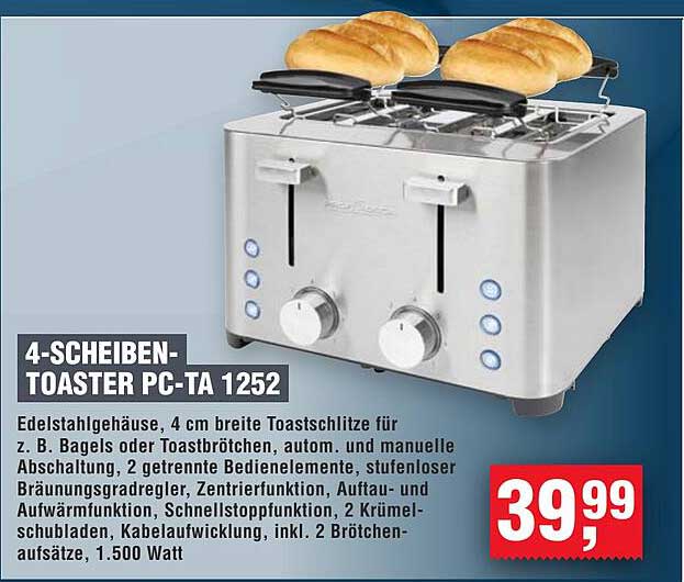 4-SCHEIBEN-TOASTER PC-TA 1252