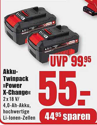 Akku-Twinpack »Power X-Change«