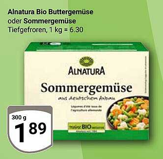 Alnatura Bio Buttergemüse oder Sommergemüse, 300 g
